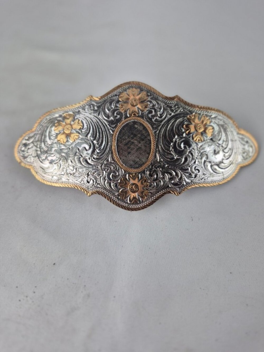 Montana Silversmiths Buckle Silver Plate & Jewelers Bronze Western Trophy Buckle